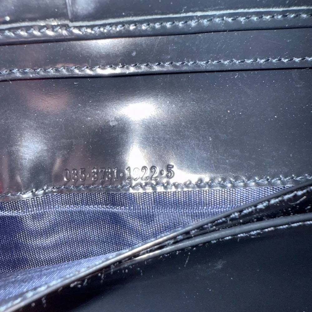 Gucci Black Patent Leather Wallet Authentic